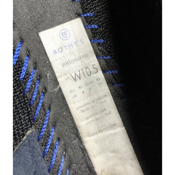 Rothy's The Point Ballet Pointed Flats Womens Size 10.5 Black Knit Slip On - Picture 8 of 11